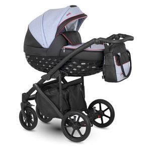 Carucior 3 in 1 Camarelo, Maggio 9, Cadru din aluminiu, 0 luni+, 5 puncte, Negru/Albastru