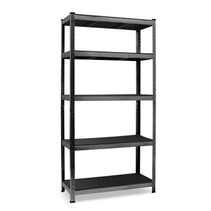Raft metalic DacEnergy, realizat din MDF, 5 polite, capacitatea 175 kg polita, 875 kg total, asamblare rapida prin presare, 180 x 90 x 40 cm, negru
