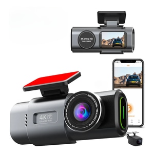 Camera auto Taggo 4K ecran LCD + camera spate 1080P DVR WIFI , Vizionare nocturna, Monitorizare parcare 24h