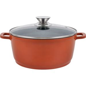 Cratita din aluminiu cu ceramica si capac Grunberg GR9030/4, 7.50 l, 30 cm