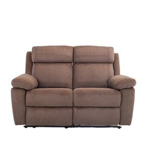 Canapea recliner Aura, stofa, 195x90x100 cm, maro