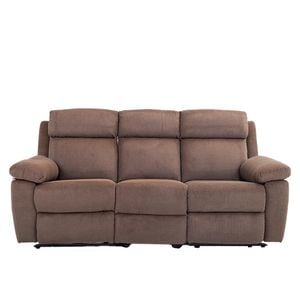 Canapea recliner Aura, stofa, 146x85x100 cm, maro