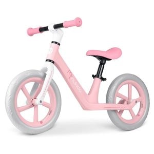 Bicicleta de echilibru pentru copii, cadru durabil, sa din spuma, manere cauciucate, inaltimea scaunului reglabila, roti de spuma EVA, 12 inch, roz