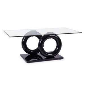 Masuta de cafea KJCT004, 110 x 60 x 44 cm, Negru
