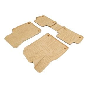 Set 4 Covorase Auto Stil Tavita din Cauciuc Compatibile cu Audi A6 C7/A7 2011-2018, Bej
