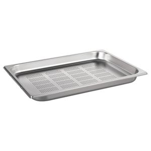 Tava perforata, pentru gatit la abur, cuptor incorporabil Hisense Gorenje, emailata, Negru, 453238