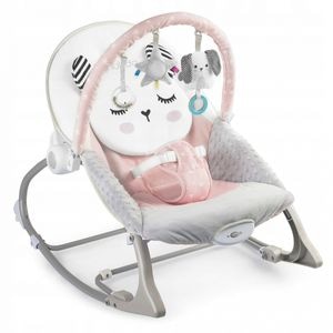 Balansoar Nukido, 705102, Panda, Multifunctional, Cu vibratii, Cu 3 jucarii, Roz
