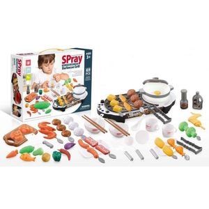 Bucatarie pentru copii Ecotoys, HC487931, Mini, Cu accesorii, Multicolor 