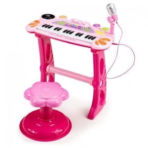 Pian pentru copii Ecotoys, HC490441, Cu microfon, Roz