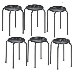Tabureti cu picioare din metal Grunberg Z32/SET6, 30x30x45 cm, Negru