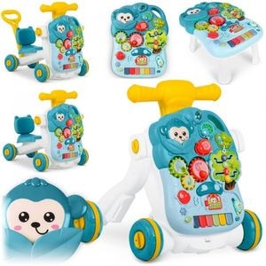 Antemergator Ricokids, 781500, 4 in 1, Cu diverse activitati, Cu sunete, Albastru