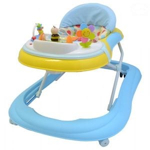 Premergator Eurobaby, W1121NA2, Cu roti pivotante, Ajustabil pe inaltime, Albastru