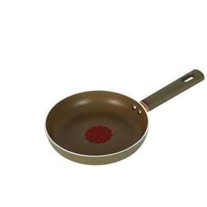 Tigaie din aluminiu presat cu maner cauciucat Grunberg GR5721, Indicator termic, 28 x 5 cm, Baza pe inductie, Placaj anti-aderent, capacitate 2.5 L