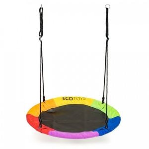Leagan pentru copii Ecotoys MIR6001, Rotund, Tip cuib de barza, Suspendat, Diametru 100 cm, Multicolor