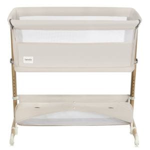 Patut co-sleeper Lionelo Thomi Plus, 5 in 1, Multifunctional, Pana la 9 kg ca patut, 15 kg tarc de joaca, 100 kg canapea, Inaltime reglabila in 7 pozitii, 0-4 ani, Cu 2 saltele, Bej
