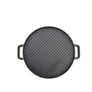 Tigaie grill Perfect Home, fonta, 31 cm, negru