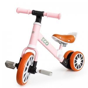 Bicicleta cu pedale detasabile Ecotoys LC-V1307, Cu 3 roti, Roz