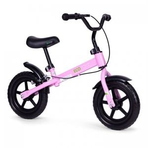 Bicicleta fara pedale Ecotoys YM-BB-3, Cu frana de mana, Cu roti din spuma EVA, Roz