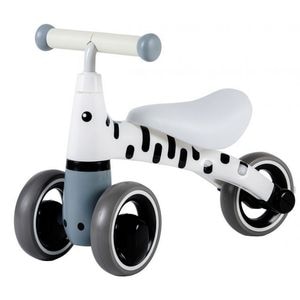 Bicicleta fara pedale Ecotoys LB1603, Zebra, 12 - 36 de luni, Alb/Negru