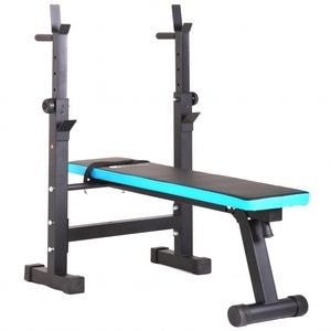 Banca reglabila multifunctionala FitTronic Atletic B400, suport haltera reglabil inclus, banca inclinata sau dreapta, greutate suportata 100 kg