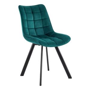 Scaun living DRIMUS HM K332, catifea, picioare metalice, 46x61x84 cm, turcoaz