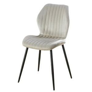 Scaun living DRIMUS AB104, catifea, picioare metalice, 89x48x43 cm, bej