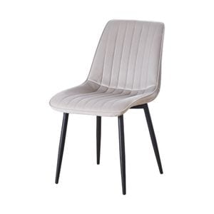 Scaun living DRIMUS AB176, catifea, picioare metalice, 88x47x42 cm, bej