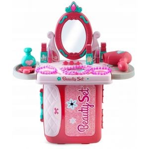 Masuta de toaleta Ricokids 773300, 3 in 1, Pentru copii, Cu accesorii, Multicolor