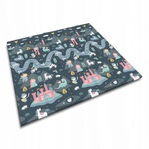 Covor Nukido, NK-340, Saltea pliabila, Cu 2 fete, Asigura izolare termica, 180 x 200 x 1 cm, Multicolor