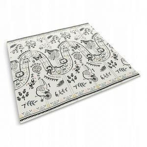 Covor Nukido, NK-340, Ocean-Safari, Saltea pliabila, Cu 2 fete, Asigura izolare termica, 180 x 200 x 1 cm, Multicolor