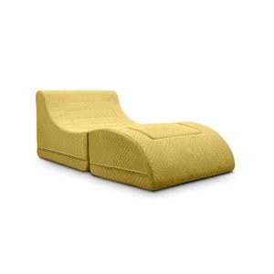 Fotoliu modular Brownie, extensibil, poliuretan, galben
