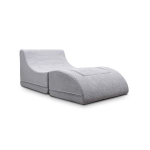 Fotoliu modular Brownie, extensibil, poliuretan, gri