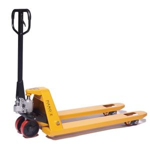 Transpalet manual hidraulic cu ridicare Handlekraft, 2500kg, Inaltimea maxima de ridicare de la sol 115 mm, maner caucuicat, raza de giratie 1275mm, Otel