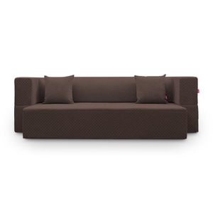Canapea modulara Tiramisu, extensibila, material poliuretan, 200 x 95 x 60 cm, maro