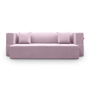 Canapea modulara Tiramisu, extensibila, material poliuretan, 200 x 95 x 60 cm, roz