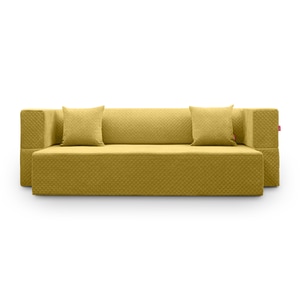 Canapea modulara Tiramisu, extensibila, material poliuretan, 200 x 95 x 60 cm, galben