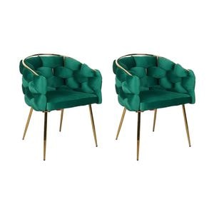 Set 2 Scaune KJC15, 67 x 60 x 80 cm, Verde