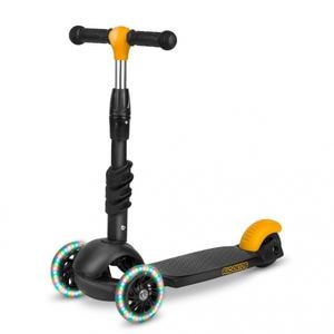 Trotineta Ricokids Cubi, 765500, 3 in 1, Cu roti cu LED, Negru/Portocaliu