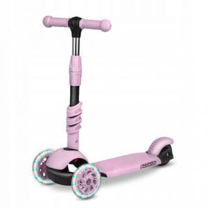 Trotineta Ricokids Cubi, 765501, 3 in 1, Cu roti cu LED, Roz