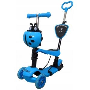 Trotineta R-Sport H3, 5 in 1, Cu maner de control, Cu lumini cu LED, Albastru