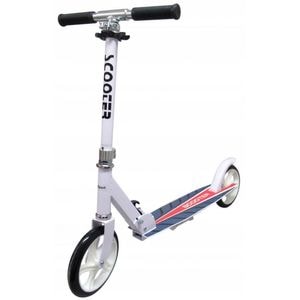 Trotineta pliabila R-Sport H4, Cu ghidon reglabil pe 4 nivele, Alb