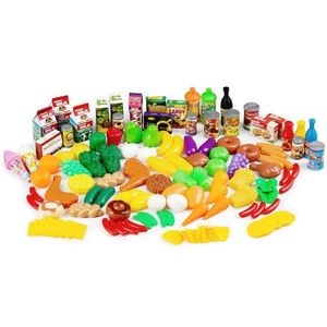 Set de joaca Ecotoys, Alimente, fructe si legume, 120 buc