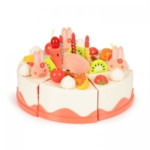 Jucarie de rol Ecotoys HC417716, Tort aniversar, Cu accesorii, 82 de elemente 