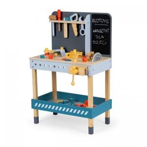 Banc de lucru Ecotoys, ESC-W-033, Din lemn, Cu accesorii
