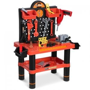 Atelier de lucru Ricokids, 772500, Cu unelte, Pentru copii, Rosu