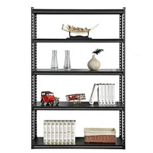 Etajera universala total metalica Handlekraft, 5 polite, reglabile, Rezistenta la Umiditate, 175kg/polita, montare usoara prin clipsare, 180x90x30cm, Otel/Negru