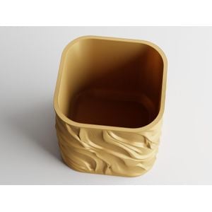 Ghiveci decorativ Sani, Zephyra, mic 68 x 68 x 65 mm, Auriu