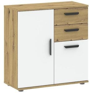 Comoda Sani BASIC TWO 2D2S, 71 x 35 x 75 cm, Artisan/Alb
