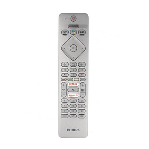 Telecomanda originala Smart TV PHILIPS YKF456-A001, Ambilight, Google Assistant, Argintiu, 996599004596