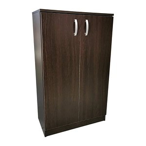 Pantofar cu doua usi si rafturi 64x35x107 cm Wenge